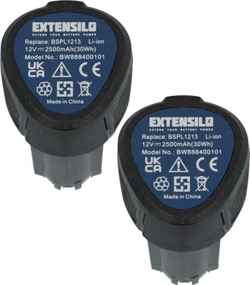 Produktbild von EXTENSILO 2x Akku kompatibel mit Hendi Wireless Kebab-Cutter Küchengerät (2500 mAh, Li-Ion, 12 V)