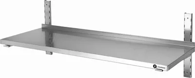 Produktbild von ZORRO Wandbord ZWB 160/30 | Edelstahl Wandregal | 1600x300x350 mm | 1 Boden | Gastro Wandmontage