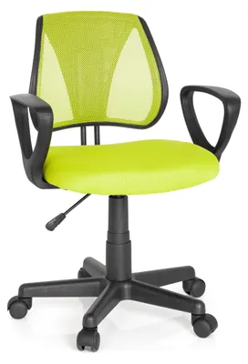 Produktbild von hjh OFFICE Kinderdrehstuhl KIDDY CD Schreibtischstuhl für Kinder höhenverstellbar mit Armlehnen Stoff / Netzstoff