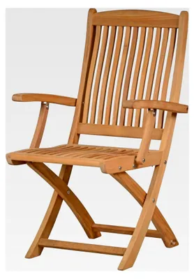 Produktbild von Klappstuhl aus Teakholz für Balkon und Garten wetterfest