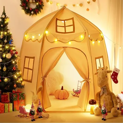 Imagen del producto de Tienda infantil para interiores, tipi de juego que incluye luces