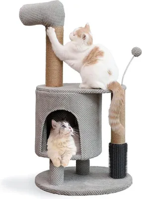 Produktbild von Katenspielhaus - Aktivitätszentrum, stabiles Katzenhaus mit Hängematte und Katzenbaum.