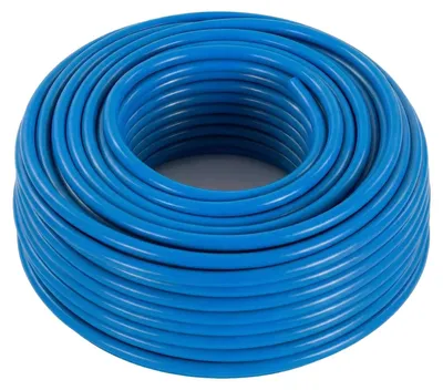 Image de Tuyau en plastique, diamètre 1/2 pouce, longueur 50 mètres, de couleur bleue
