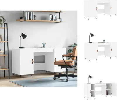 Produktbild von vidaXL Schreibtisch Weiß 140x50x75 cm Holzwerkstoff -  Schreibtische