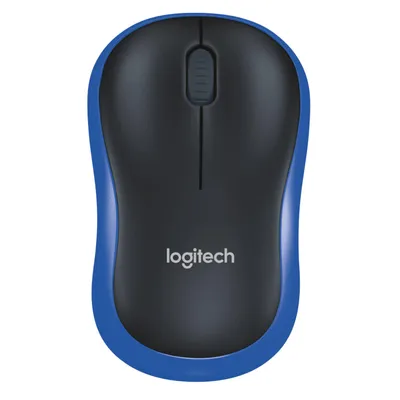 Produktbild von Logitech M185, Beidhändig, Optisch, RF Wireless, 1000 DPI, Blau