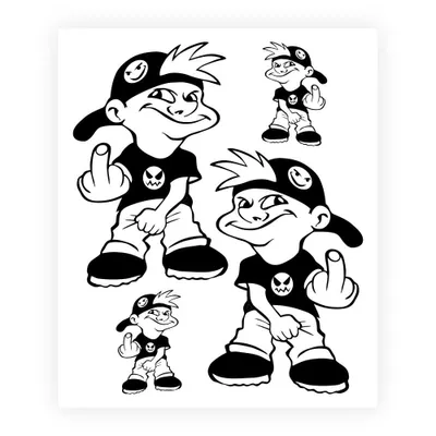 Produktbild von Sticker Aufkleber Monello Schwarz 14 x 16 cm