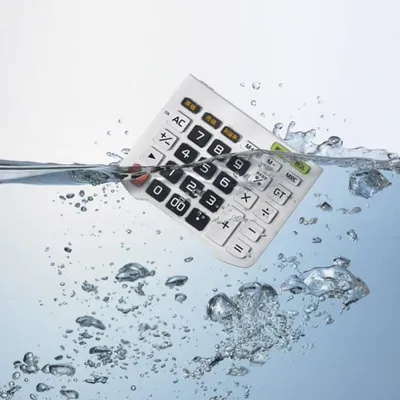 Produktbild von Casio WD-320MT, Desktop, Finanzrechner, 12 Ziffern, Display klappbar, Batterie/Solar, Schwarz, Weiß