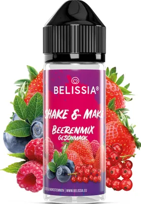 Produktbild von Belissia Shake and Make Beerenmix - 10ml hochdosiertes Lebensmittelaroma + 120ml Schüttelflasche - Für Backen, Speisen, Getränke, Shakes, DIY & Raumduft
