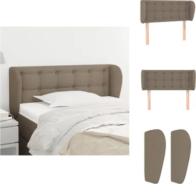 Produktbild von vidaXL Kopfteil mit Ohren Taupe 83x23x78/88 cm Stoff -  Kopf- & Fußenden
