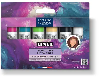 Obrázok produktu pre Lefranc Bourgeois 302055, súprava akvarelových farieb Linel extra fine – Fantázia – 6 tubiek