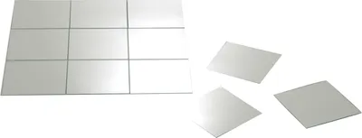 Produktbild von Spiegelfliesen - Glas - selbstklebend - 15 x 15 cm - 12er Set