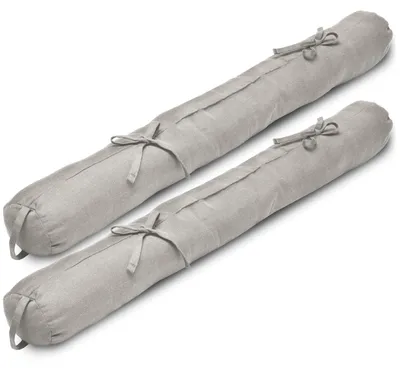 Image de Beautissu Lot de 2 coupe-courants d'air 100 cm Viento, 100 x 10 cm, gris clair