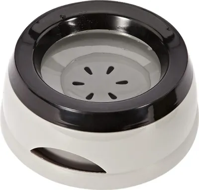 Produktbild von Wassernapf für Hunde, Anti-Schach-Futternapf, spritzwassergeschützter Wassernapf für Hunde, 750 ml, kein Verschütten, auslaufsicher, für Hunde, Reise-Verkehrsnapf, Wasserspender für Katzen und Haustiere (grau)