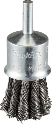 Produktbild von Makita Kegelbürste, Ø 24 mm, gezopft, verzinkter Stahl, Rundschaft