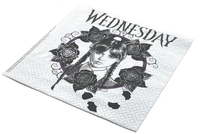 Produktbild von Wednesday Servietten 20er Tischdeko Geburtstag Halloween Party Papierservietten