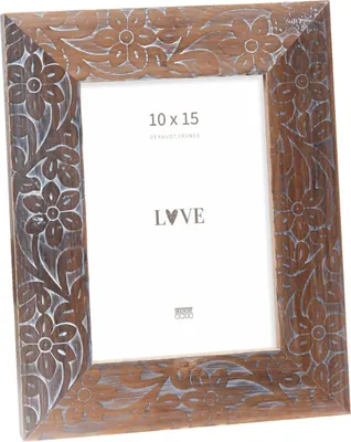 Immagine prodotto di Deknudt Cornice in legno con motivo floreale 10x15 cm