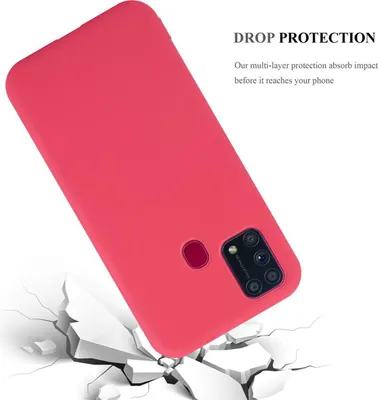 Image de Cadorabo Housse pour Samsung Galaxy M31 Housse en rouge Housse pour portable TPU Silicone Etui Case Cover