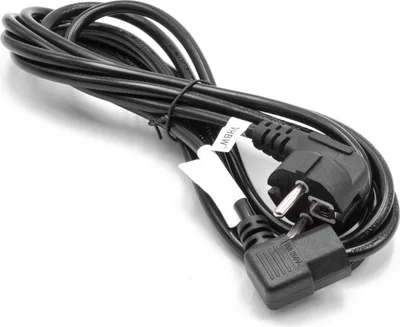 Produktbild von vhbw Netzkabel Schutzkontaktstecker für Kaltgeräte z.B. PC Monitor Computer Drucker - C13 Buchse, 3 m, Gewinkelt