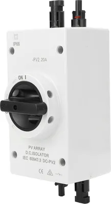 Obrázok produktu pre 1000V solárny panelový izolátor IP66 vodotesný DC odpojovač pre vonkajší fotovoltaický systém RV 20A