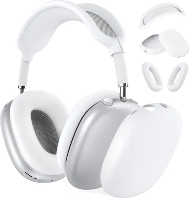 Produktbild von MMOBIEL Silikon-Schutzhülle für AirPods Max - Silikon Ohrpolster Schutz Hülle - Weiß