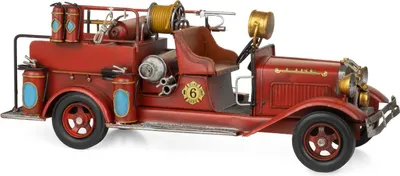 Produktbild von Moritz Blech-Deko Auto Oldtimer Feuerwehrwagen Nr. 6 Blechdekoration Blechmodell Modellauto Retro Sammlerstück Vintage Deko Nostalgie Antik Style
