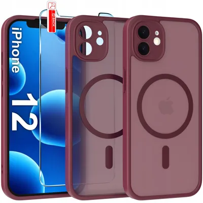 Zdjęcie produktu dla Etui Magnetyczne Matowe Do Iphone 12 |Do Magsafe Trwałe + Szkło