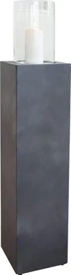 Produktbild von VIVANNO Windlicht Fiberzement LUMIRA Rechteckig, Felsgrau Fiberzement - 20x20x97 cm