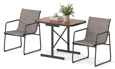 Obrázek produktu pro Sada zahradního nábytku (3 kusy) – bistro sada – sada pro balkon – nábytek na terasu – zahradní nábytek – úsporný design