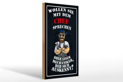 Produktbild von Holzschild Spruch 20x30cm Wollen Sie mit dem Chef sprechen