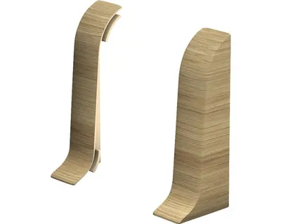 Produktbild von Prinz Endstücke für Kabelkanal-Sockelleiste Eiche rustikal 60 mm
