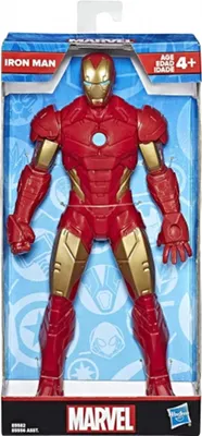 An Iron Man action figure in its retail packaging.
