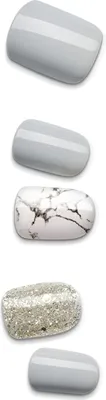Produktbild von Künstliche Nägel Marmor/Grau/Glitzer x30 S Kiss