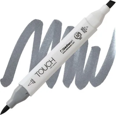 Image de Pinceau et ciseau double face TOUCH, CG6 Cool grey