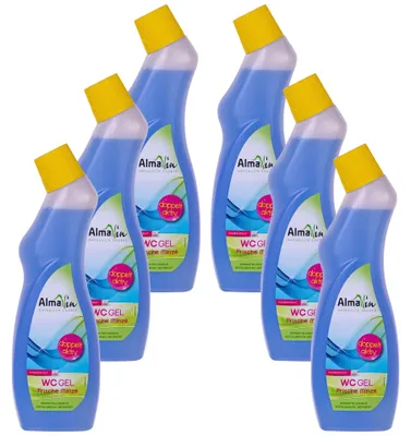 Zdjęcie produktu dla Żel do WC, żel do czyszczenia toalety, środek do czyszczenia toalet, 6 x 750 ml