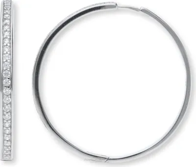 Produktbild von JuwelmaLux große Creolen 925 Silber mit Zirkonia JL10-06-1667