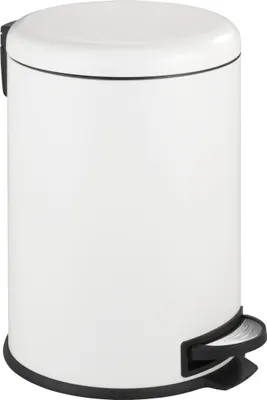 Produktbild von WENKO Tret LEMAN Weiß 20 L Abfall Müll Eimer mit Absenkautomatik Bad WC Küchen