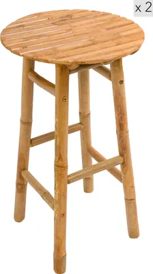 Produktbild von Barhocker (2er Set) aus Bambuholz