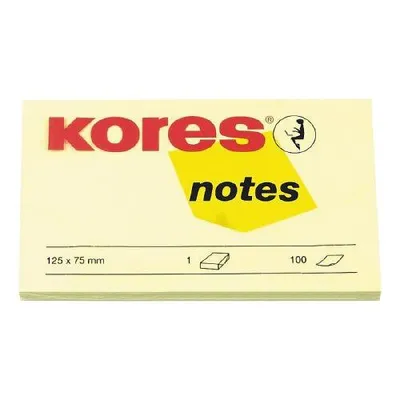 Image de Kores N46125 Kores Haftnotizen "notes", 125 x 75 mm, blanko, gelb
