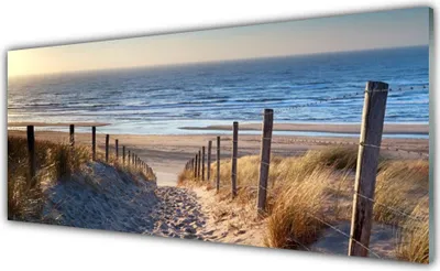 Produktbild von Acrylglasbilder 125x50 Wandbild Druck Strand Fußpfad Landschaft