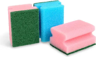 Immagine prodotto di spugna per piatti 9,5x7x4,5 cm (3 pezzi) colori misti