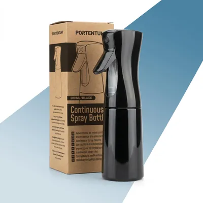 Produktbild von PORTENTUM Sprühflasche 200 ml – Sprühflasche Haare mit Feinem Sprühnebel und Kon