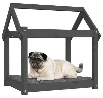 Obrázok produktu pre vidaXL Pelech pre psov sivý 71x55x70 cm Borovicový masív