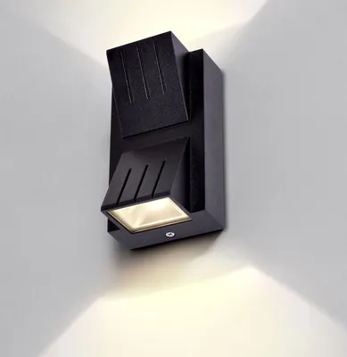 Produktbild von MODERNE LED Außenleuchte Außenwandleuchte IP54 schwarz 6W Wandlampe Wandleuchte up&down Außenlampe Lampe 1318A wandaußenleuchte