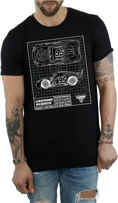 Produktbild von Cars - T-Shirt für Herren BI474 (3XL) (Schwarz)