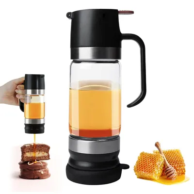 Honigdispenser aus Borosilikatglas, 300 ml, tropffrei