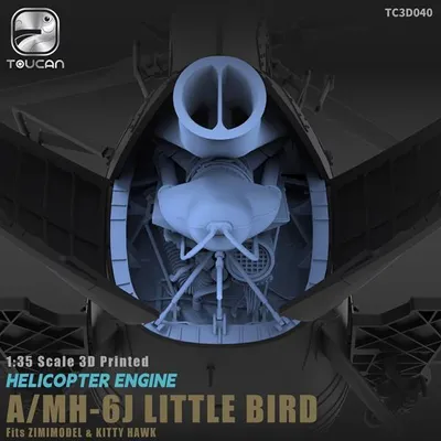 Productafbeelding van TOUCAN TC35040 Helikoptermotor, A/MH-6J Little Bird, 3D-print