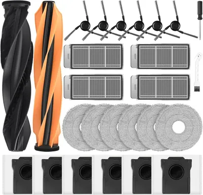 Produktbild von 26 Stück Zubehörset für Dreame X50 Ultra Complete / L50 Pro Ultra / X50 Master / L40s Pro Ultra / Matrix10 Ultra Saugroboter, 2 Hauptbürsten 6 Wischtücher 4 Filtern 6 Staubbeuteln 6 Seitenbürsten