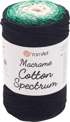 Produktbild von Yarn Art Macrame Baumwolle Spectrum 225 m 1315 Black Green Schnur