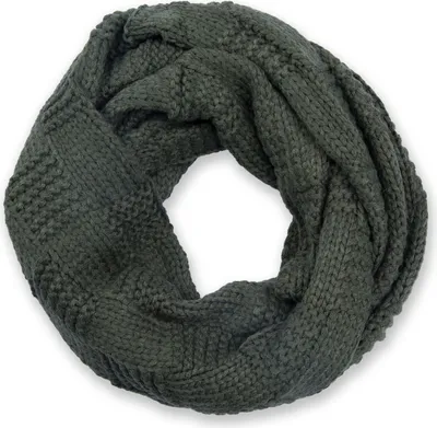 Produktbild von styleBREAKER Uni Strick Loop Schal mit Patentmuster, Uni Feinstrick Schlauchschal, Winter Strickschal 01018152