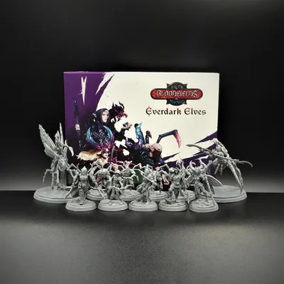 Zdjęcie produktu dla Zestaw startowy Bloodfields Everdark Elves – gra figurkowa – wydanie angielskie
